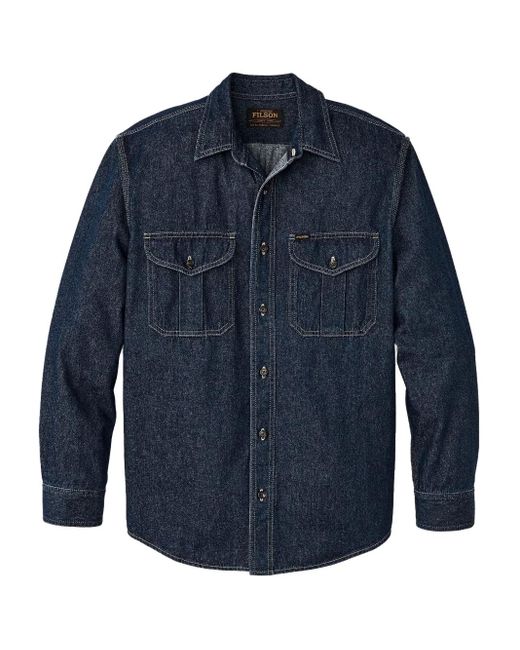 Filson Blue Double-Pocket Denim Shirt for men