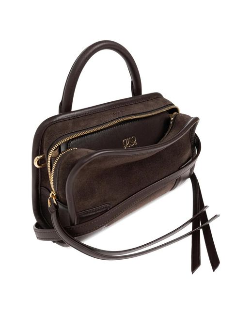 Loewe Brown Mini Amazon 180 Suede Tote Bag