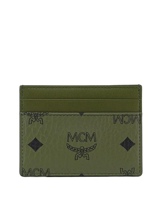 MCM Green Visetos Kartenetui mit Monogramm