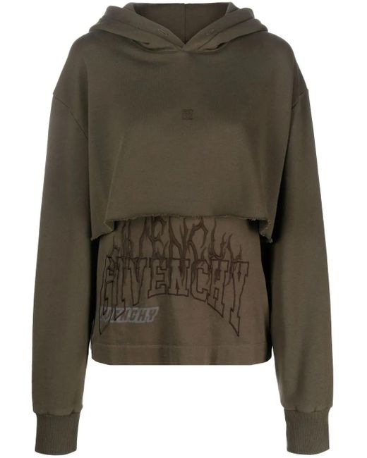 Givenchy Green Hoodie Im Layering-Look