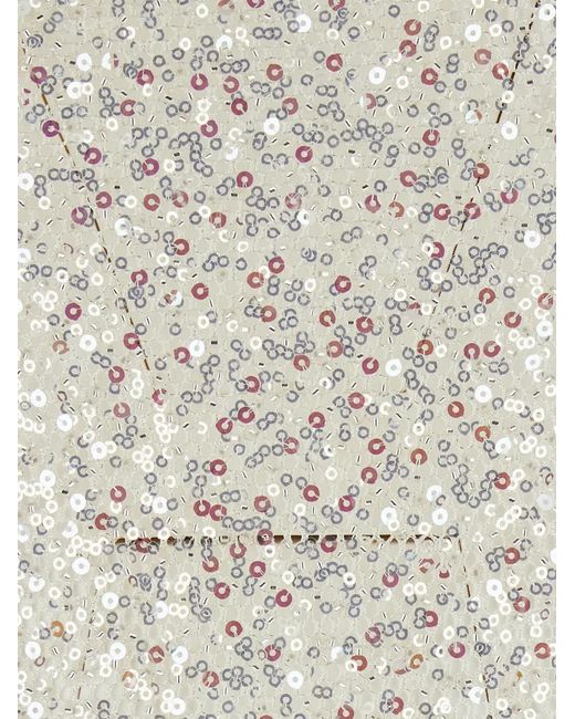 Twentyfourhaitch White Algedi Sequin-Embellished Dress