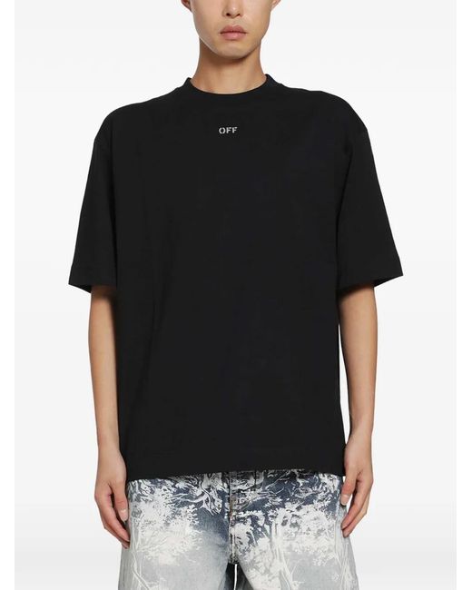Off-White c/o Virgil Abloh Black Crew-Neck T-Shirt for men