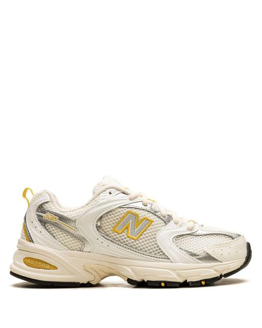 New Balance 530 Sea Salt Ginger Lemon Metallic Sneakers in White Lyst