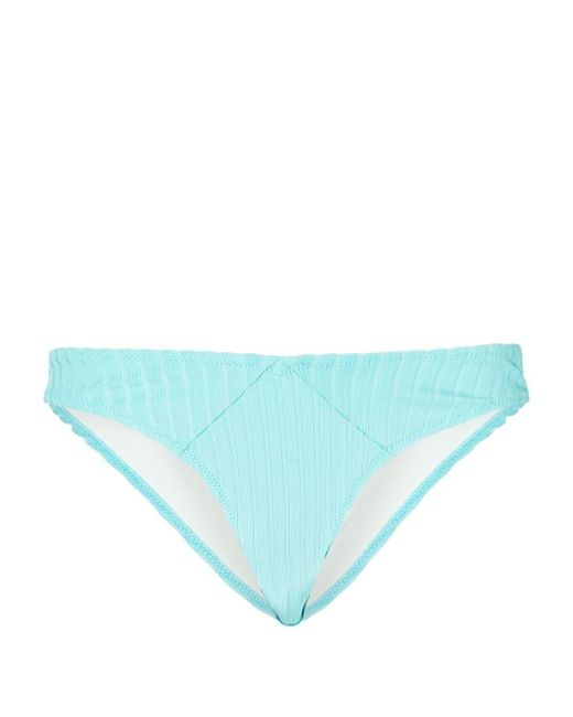 Solid & Striped Synthetic The Alexia Ribbed Bikini Bottoms in Blue Lyst