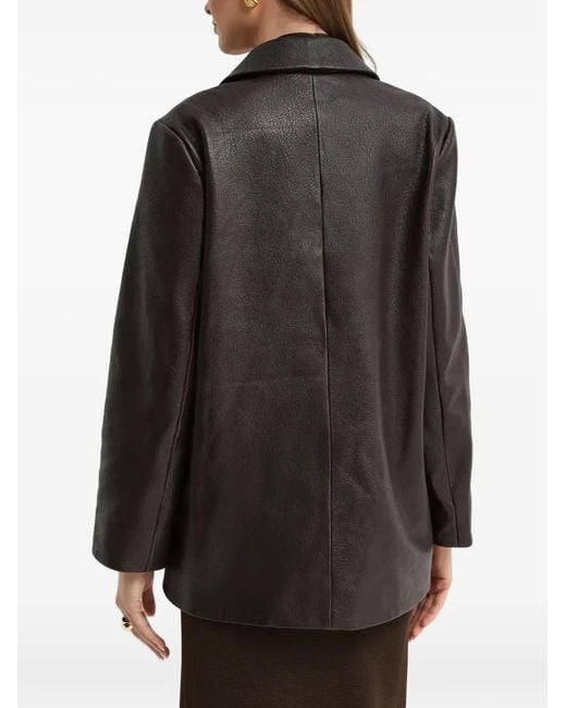 Nour Hammour Black Opus Leather Jacket