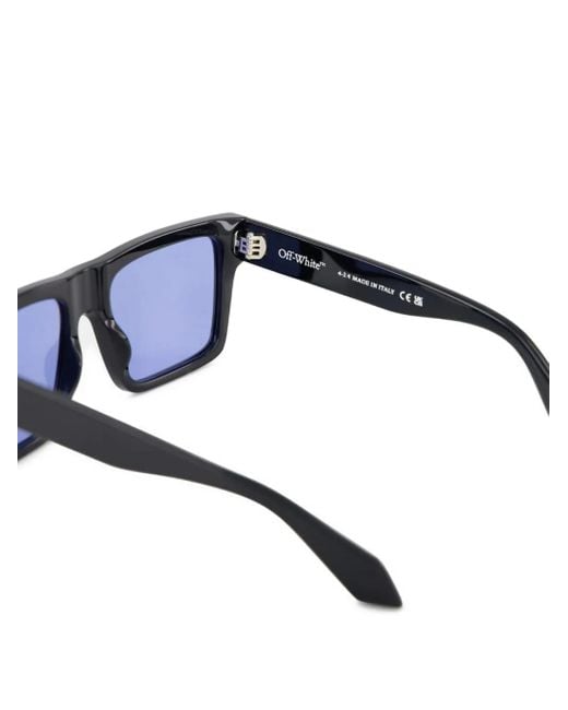 Off-White c/o Virgil Abloh Blue Lawton Square-Frame Sunglasses for men