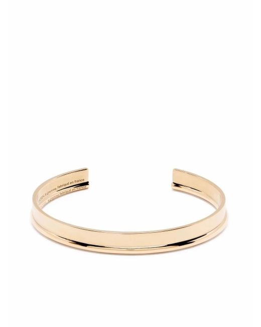 Le Gramme Natural 18Kt Polished Ribbon Cuff Set