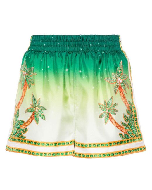 Casablancabrand Satijnen Shorts in het Green