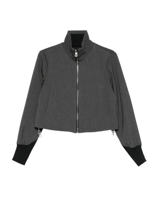 Chaqueta Bómber Corta Con Cremallera Pinko de color Black