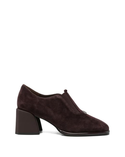 SERGIO MORETTI FIRENZE Brown Suede Block-Heel Pumps