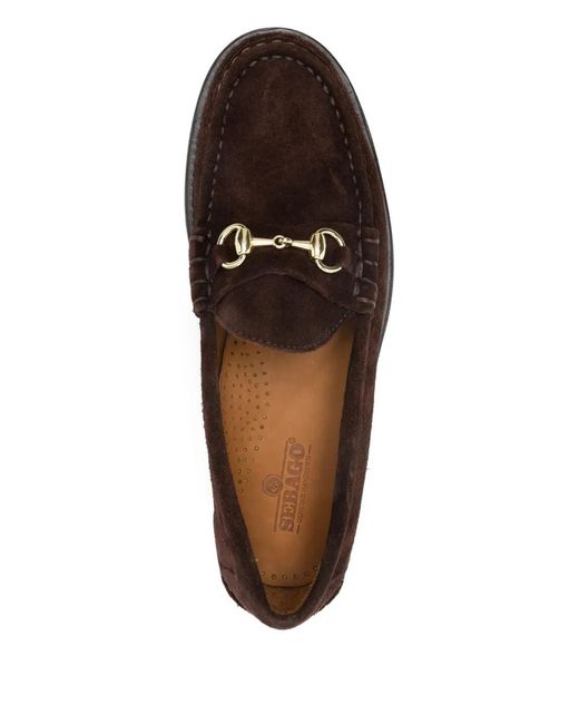 Sebago Brown Joe Modena Suede Loafers for men