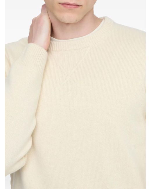 J.W. Anderson White Ribbed-Trim Crew-Neck Sweater for men