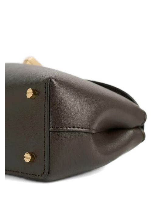 Totême Black Mini Leather Clutch