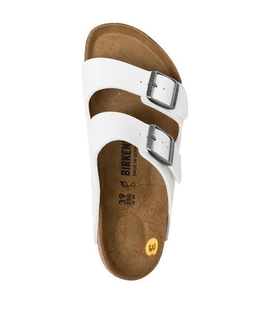 Birkenstock White Arizona Leather Sandals for men