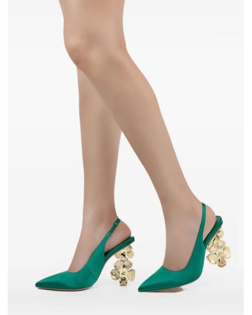 Kat Maconie Green Escarpins Mona À Bride Arrière