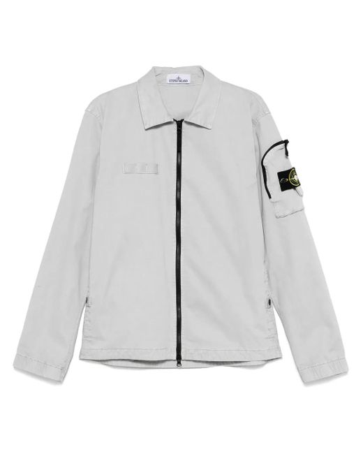 メンズ Stone Island コンパスバッジ ジャケット Gray