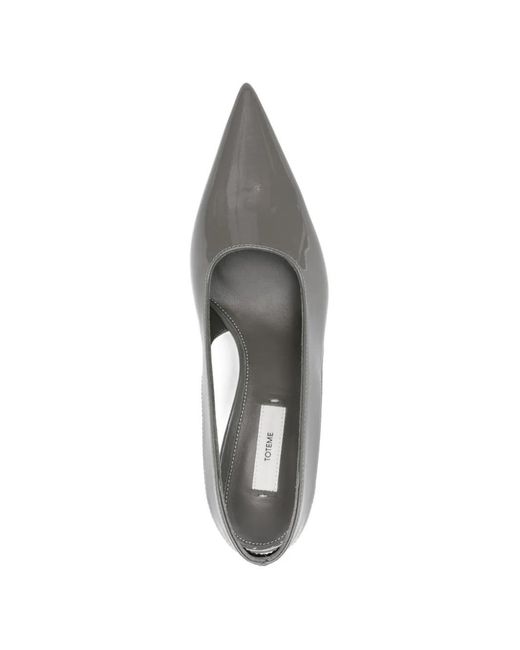 Totême  White Pointed-Toe Slingback Pumps