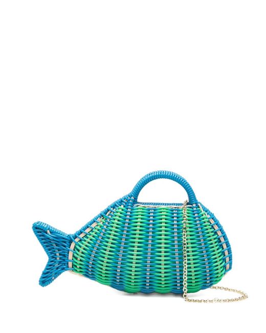 Serpui Blue David Fish Tote Bag