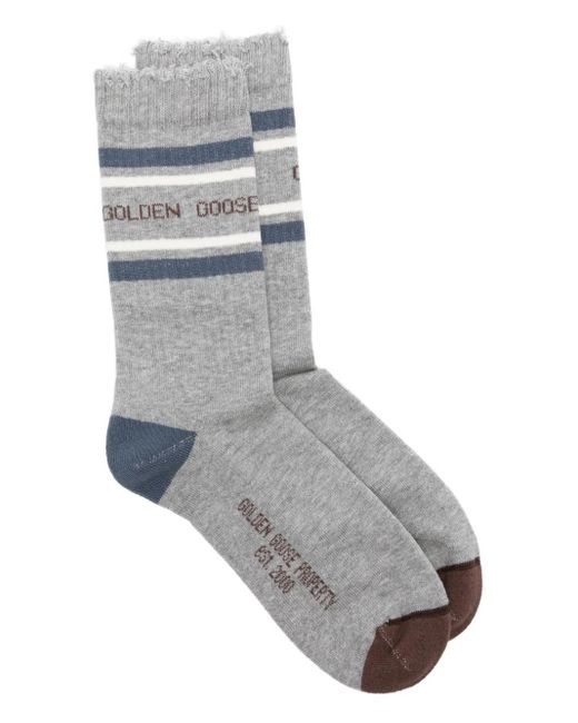 Golden Goose Deluxe Brand Gray Gerippte Socken
