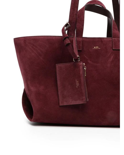 A.P.C. Purple Le Drummer Tote Bag