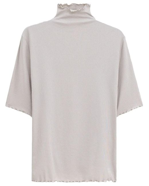 Camiseta con cuello alto Filippa K de color White