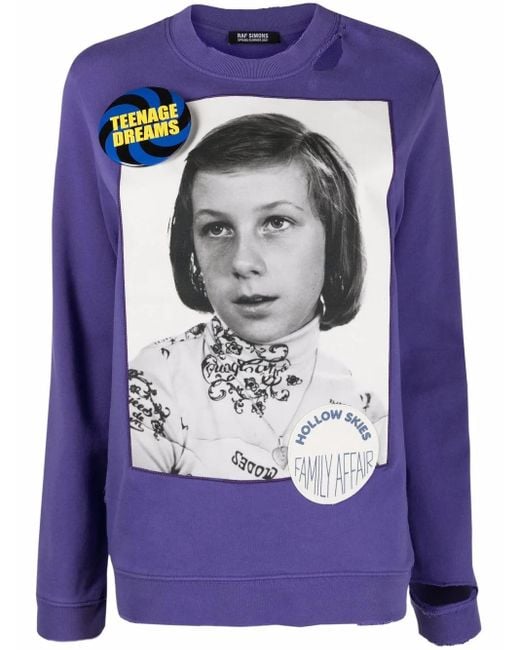 Raf Simons Blue Photograph Print Sweatshirt