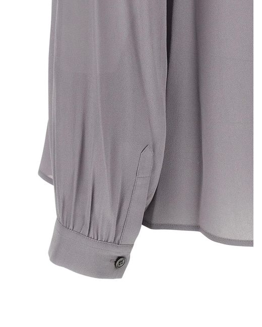 Tory Burch 'georgette Bow'-blouse in het Gray