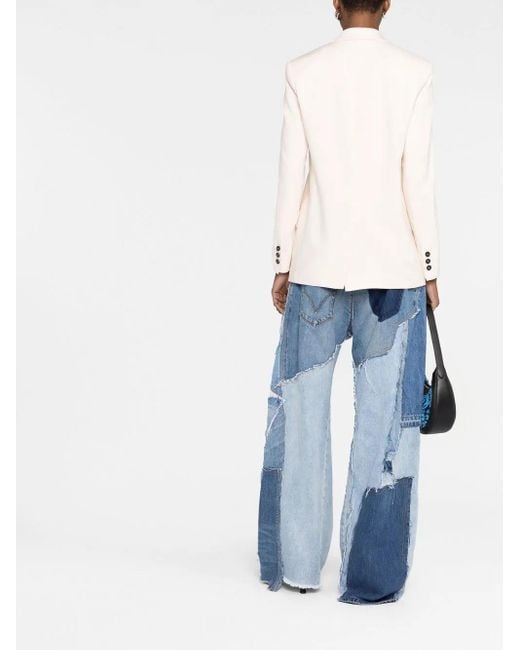 MSGM Natural Single-button Blazer