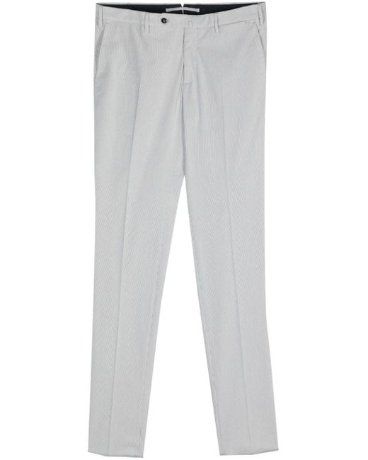 Incotex Gray Slim-fit Striped Chinos for men