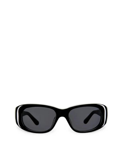 THISTLES Black The Al Rectangle-Frame Sunglasses