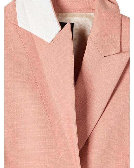 Paul Smith Pink Button Double-Breasted Blazer