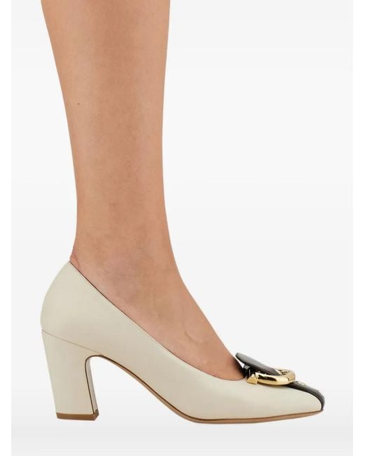 Ferragamo Natural Leather Pumps