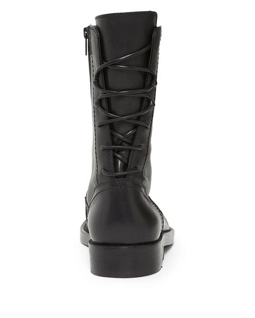 Ann Demeulemeester Black Lace-Up Side-Zip Boots for men