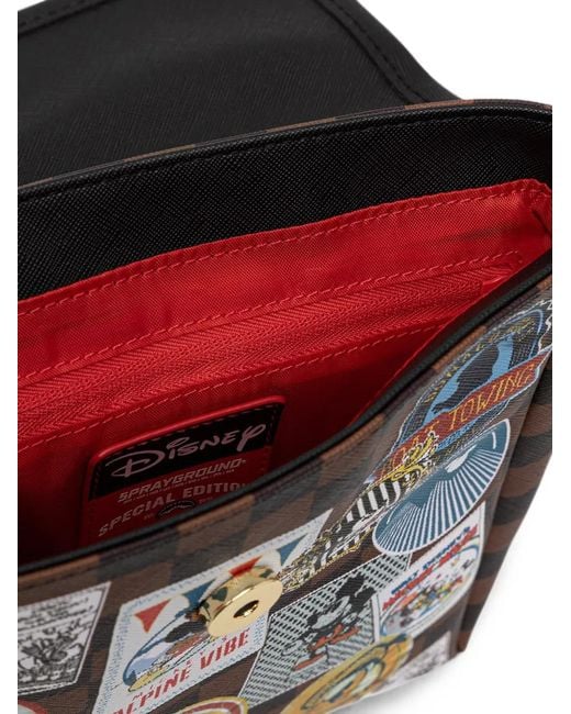 Sprayground Black X Disney Checkerboard Messenger Bag