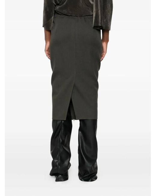 Rick Owens Green Pillar Skirt With Zip