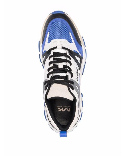 Michael Kors Leer Nick Sneakers Met Colourblocking in het Blauw voor heren  - Lyst