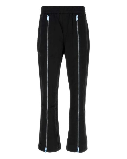Purple Brand Black Zip-Detail Track Pants for men