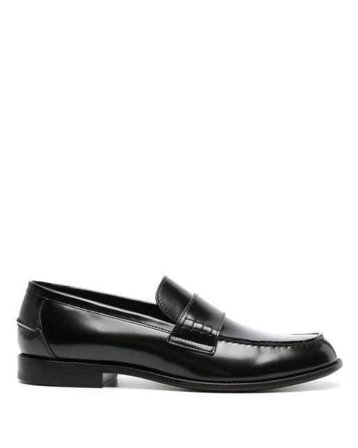 Manuel Ritz Black Round-toe Leather Loafers for men
