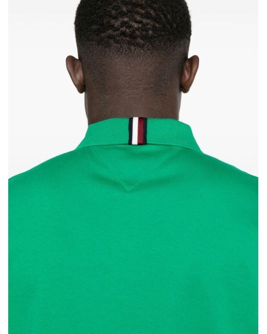 Polo con logo bordado Tommy Hilfiger de hombre de color Green