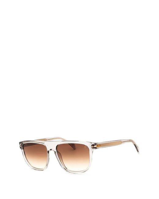 David Beckham White Square-Frame Sunglasses for men