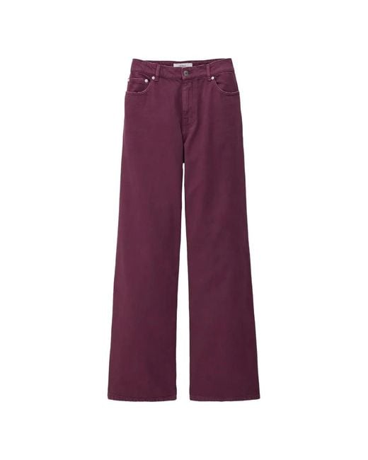 Ba&sh Purple Logo-Engraved Rivet Jeans