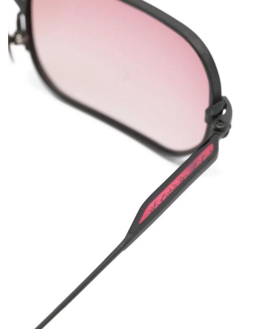 Matsuda Black Rectangle Gradient Sunglasses