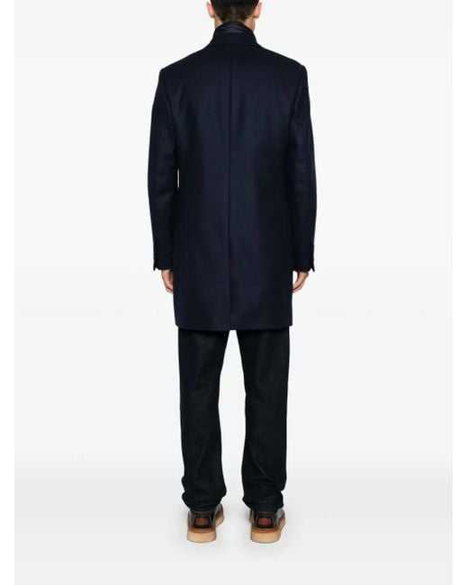 Fay Blue Layered Coat for men