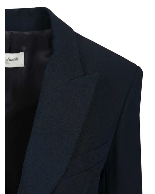 Al Duca D'aosta Blue Blazer À Simple Boutonnage