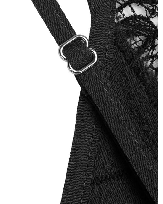 Vera Wang Black Sibel Lace-Trim Mini Dress