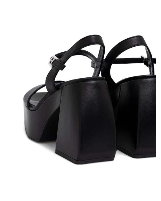 Pinko Black 120Mm Platform Heeled Sandals