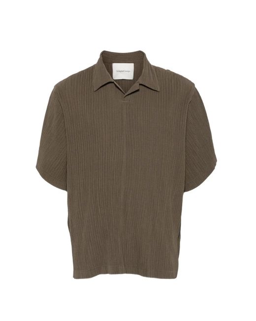 GONGDID DESIGN Green Plissé Short-Sleeve T-Shirt for men