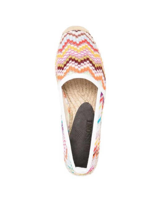 Missoni Pink Chevron-Pattern Espadrilles