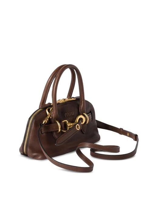Miu Miu Black Aventure Mini Nappa Leather Bag