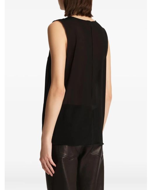 Khaite Black Allo Sleeveless Top